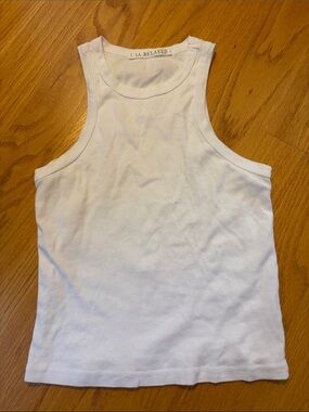 LA Relaxed Organic White Tank size M